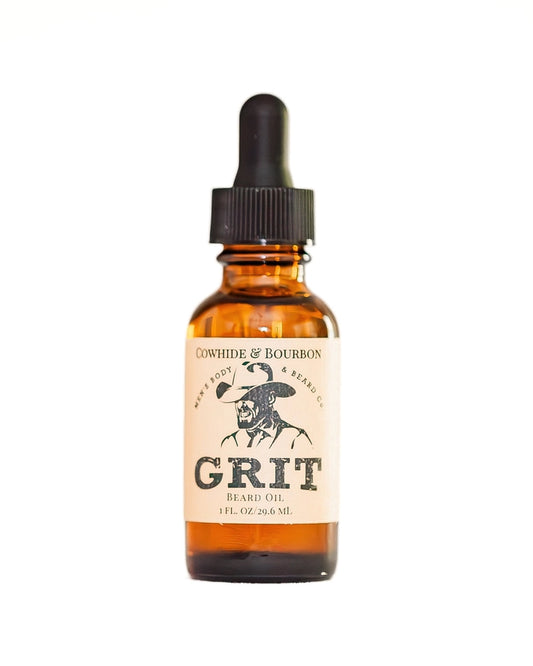 GRIT Cowhide & Bourbon Beard Oil