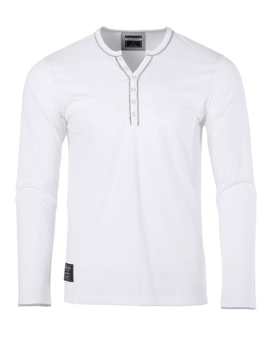 ZIMEGO - Mens Long Sleeve Modern Henley Shirts Casual Henley V Neck