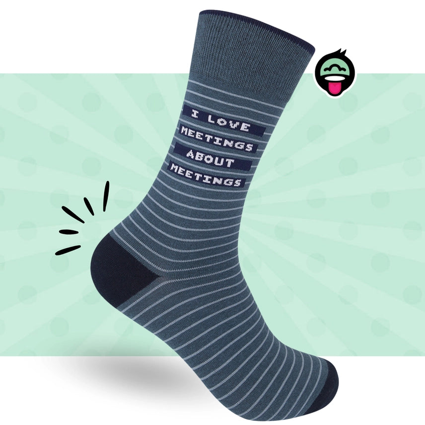 I Love Meetings Socks | Funny Unisex | Funatic