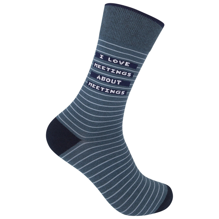 I Love Meetings Socks | Funny Unisex | Funatic