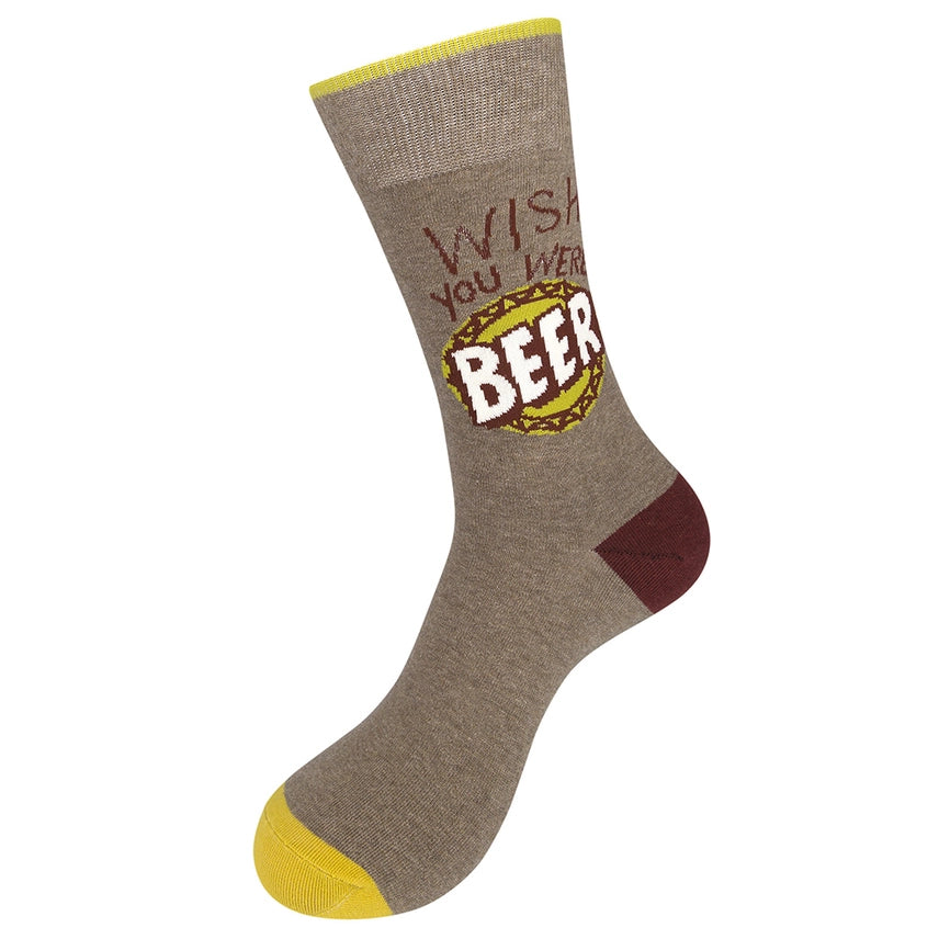 Wish You Were Beer Socks | Funny Unisex | Funatic