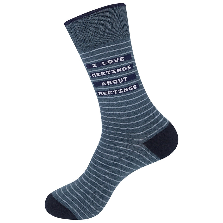 I Love Meetings Socks | Funny Unisex | Funatic