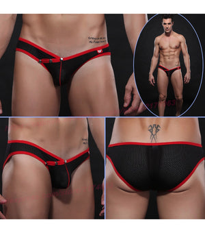 Wangjiang Snap Button Pouch Mesh Bikini (6 Colors), [product_type], Mainstreet Male, Mainstreet Male