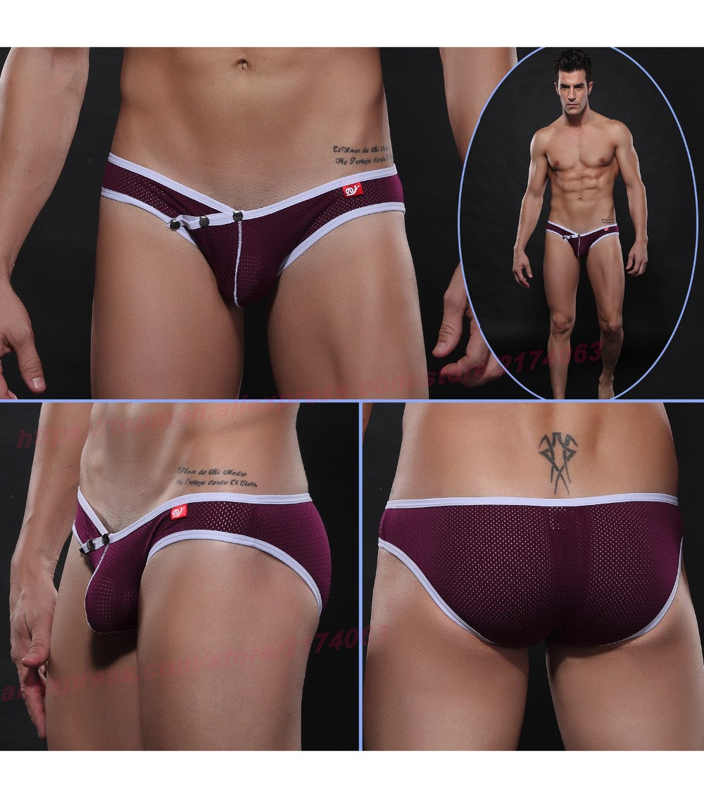 Wangjiang Snap Button Pouch Mesh Bikini (6 Colors), [product_type], Mainstreet Male, Mainstreet Male