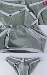 Wangjiang Snap Button Pouch Mesh Bikini (6 Colors), [product_type], Mainstreet Male, Mainstreet Male
