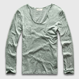 Slim V-Neck Long Sleeve T-Shirt, Top, Mainstreet Male, Mainstreet Male