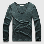 Slim V-Neck Long Sleeve T-Shirt, Top, Mainstreet Male, Mainstreet Male