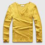Slim V-Neck Long Sleeve T-Shirt, Top, Mainstreet Male, Mainstreet Male