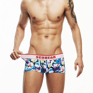 SEOBEAN Floral Low-waist U-Pouch Cotton Trunks, [product_type], Mainstreet Male, Mainstreet Male
