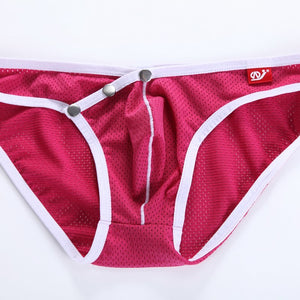 Wangjiang Snap Button Pouch Mesh Bikini (6 Colors), [product_type], Mainstreet Male, Mainstreet Male