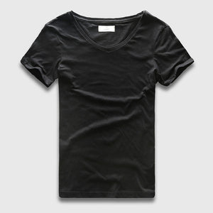 Basic Slim Fit V-Neck T-Shirt, Top, Mainstreet Male, Mainstreet Male