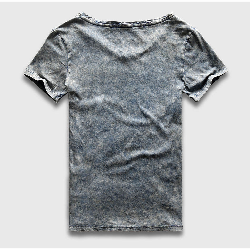 Slim Tight Fit V-Neck Marble T-Shirt, Top, Mainstreet Male, Mainstreet Male