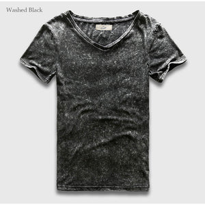 Slim Tight Fit V-Neck Marble T-Shirt, Top, Mainstreet Male, Mainstreet Male