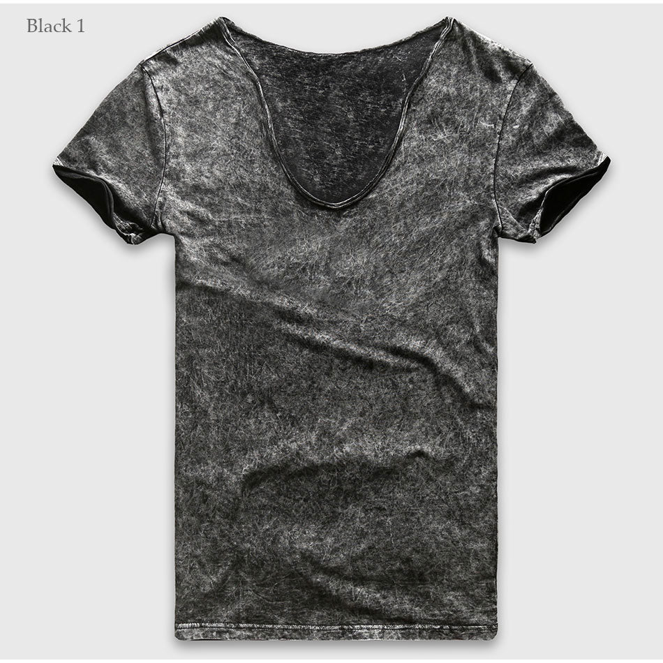 Slim Tight Fit V-Neck Marble T-Shirt, Top, Mainstreet Male, Mainstreet Male