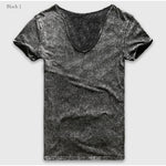 Slim Tight Fit V-Neck Marble T-Shirt, Top, Mainstreet Male, Mainstreet Male