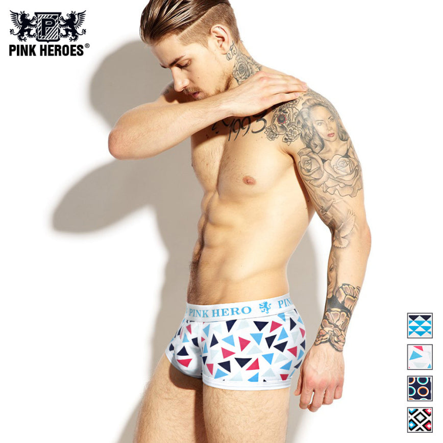 Pink Hero Printed Trunks (4 Patterns), Underwear, Mainstreet Male, Mainstreet Male