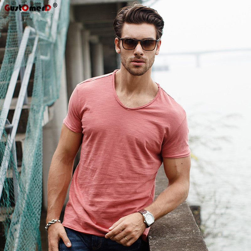V-Neck Slim Fit T-Shirt, Top, Mainstreet Male, Mainstreet Male