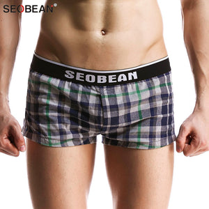 SEOBEAN 100% Cotton Plaid Trunks (8 Colors), Underwear, Mainstreet Male, Mainstreet Male