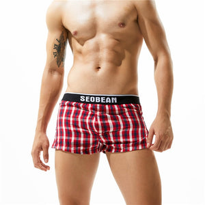 SEOBEAN 100% Cotton Plaid Trunks (8 Colors), Underwear, Mainstreet Male, Mainstreet Male