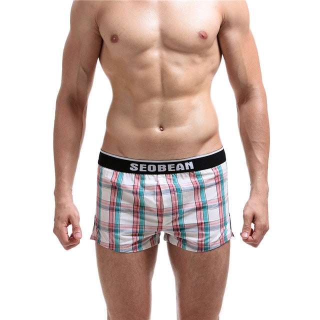 SEOBEAN 100% Cotton Plaid Trunks (8 Colors), Underwear, Mainstreet Male, Mainstreet Male