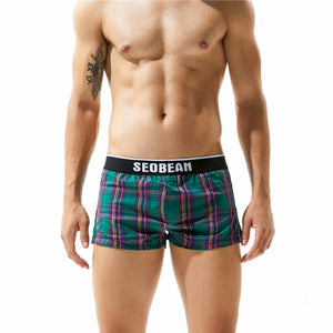 SEOBEAN 100% Cotton Plaid Trunks (8 Colors), Underwear, Mainstreet Male, Mainstreet Male