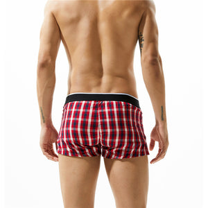 SEOBEAN 100% Cotton Plaid Trunks (8 Colors), Underwear, Mainstreet Male, Mainstreet Male