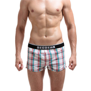 SEOBEAN 100% Cotton Plaid Trunks (8 Colors), Underwear, Mainstreet Male, Mainstreet Male