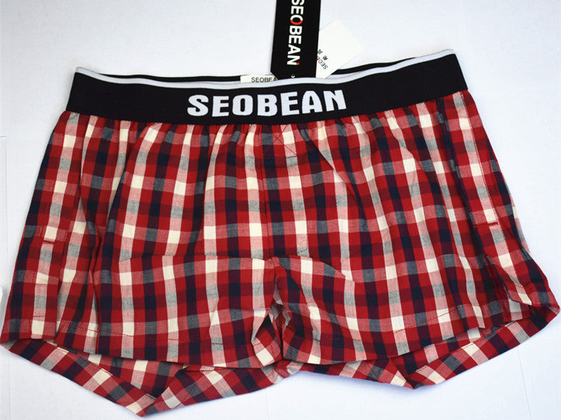 SEOBEAN 100% Cotton Plaid Trunks (8 Colors), Underwear, Mainstreet Male, Mainstreet Male