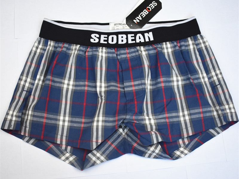 SEOBEAN 100% Cotton Plaid Trunks (8 Colors), Underwear, Mainstreet Male, Mainstreet Male