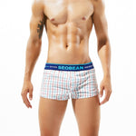 SEOBEAN 100% Cotton Plaid Trunks (8 Colors), Underwear, Mainstreet Male, Mainstreet Male