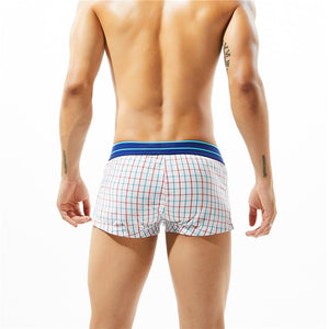 SEOBEAN 100% Cotton Plaid Trunks (8 Colors), Underwear, Mainstreet Male, Mainstreet Male