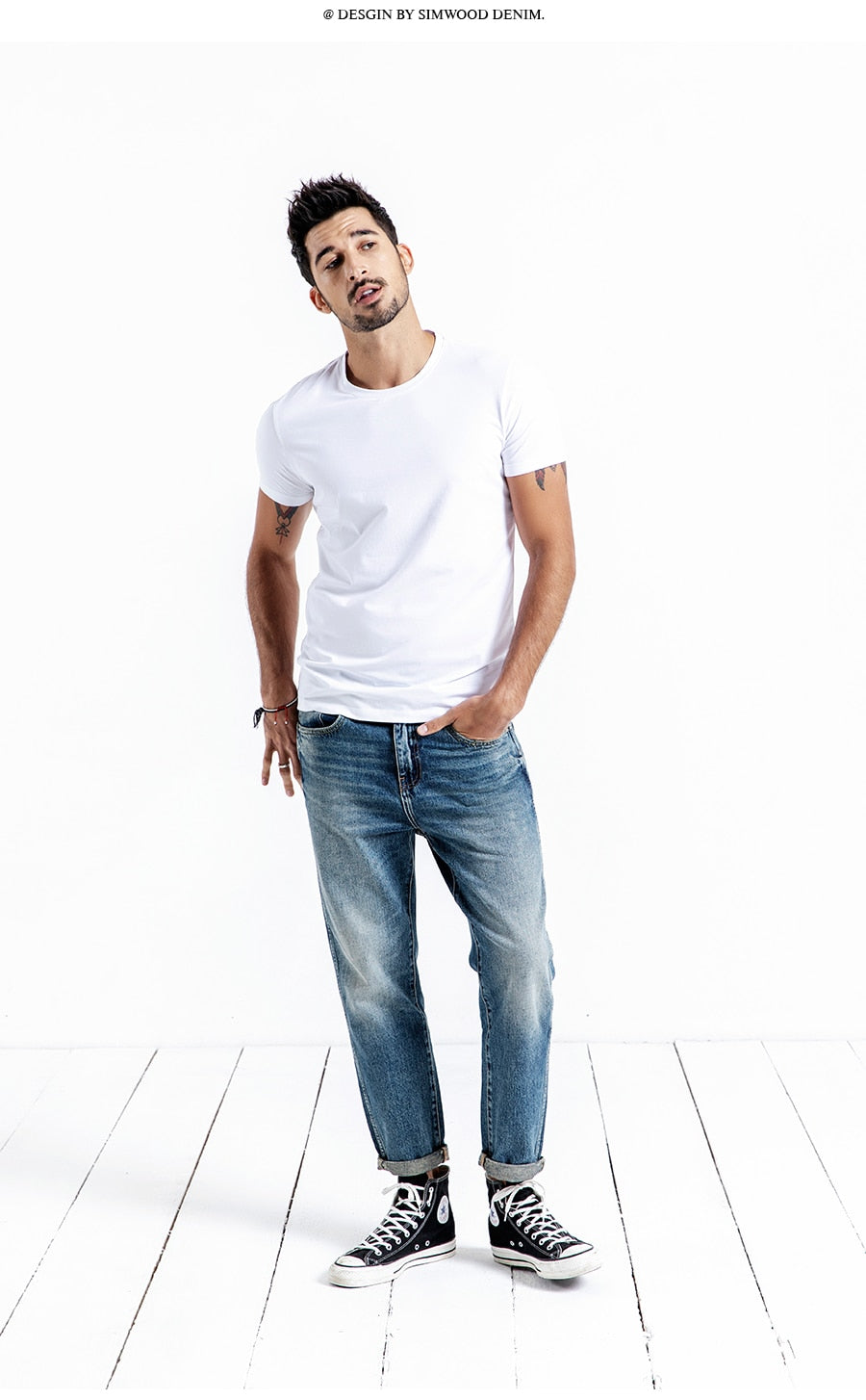 SIMWOOD Solid Slim Basic T-Shirt (3 Colors), Tops, Mainstreet Male, Mainstreet Male