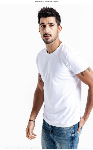 SIMWOOD Solid Slim Basic T-Shirt (3 Colors), Tops, Mainstreet Male, Mainstreet Male