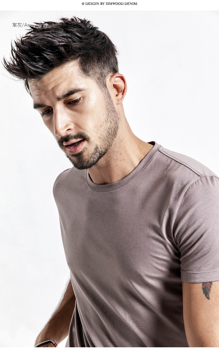 SIMWOOD Solid Slim Basic T-Shirt (3 Colors), Tops, Mainstreet Male, Mainstreet Male